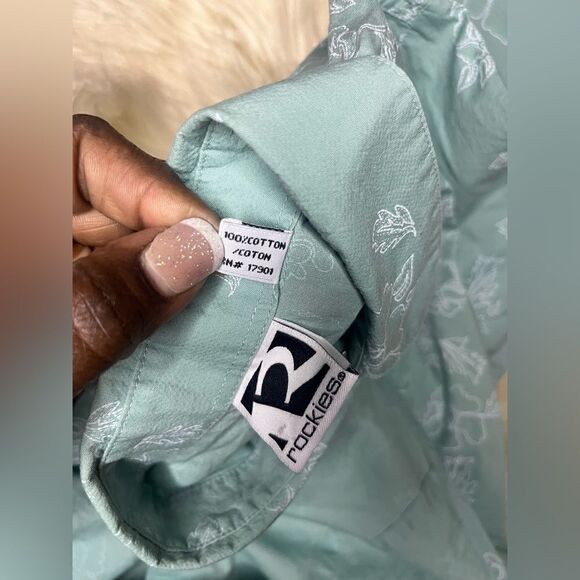 Rockies sea green pearl snap button down shirt sz XL - Picture 4 of 8